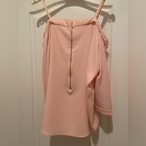 Calvin Klein Blush Pink tops with Gold front Zip